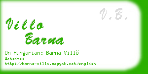 villo barna business card