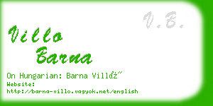 villo barna business card